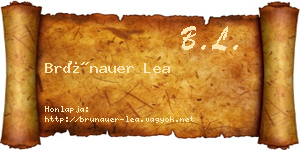 Brünauer Lea névjegykártya